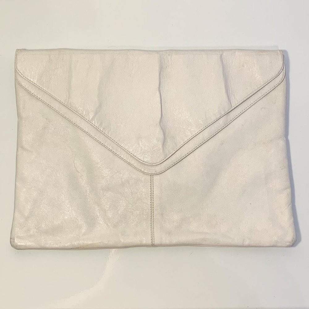 White Envelope Clutch